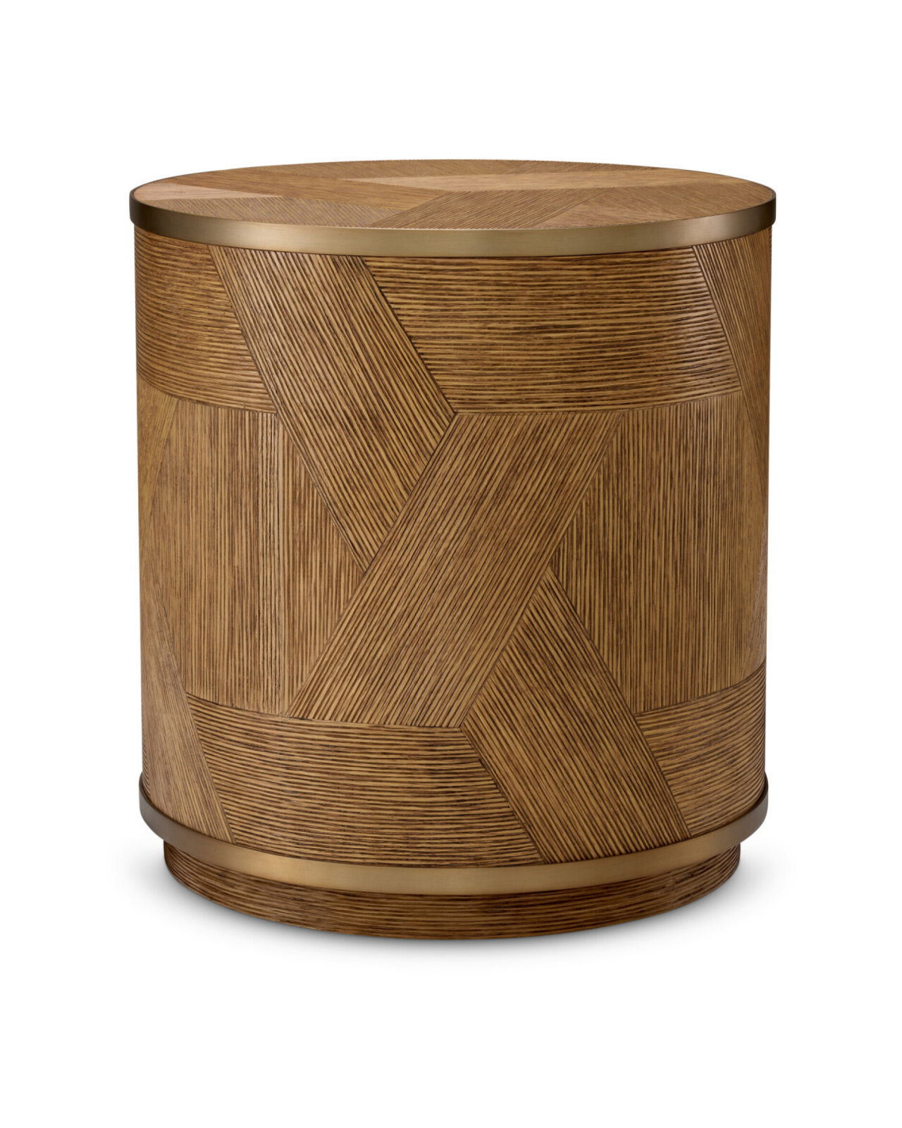 Velutto Side Table Oak Veneer Brass