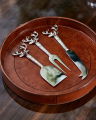 Deer Cheese Knives Silver Set of 3