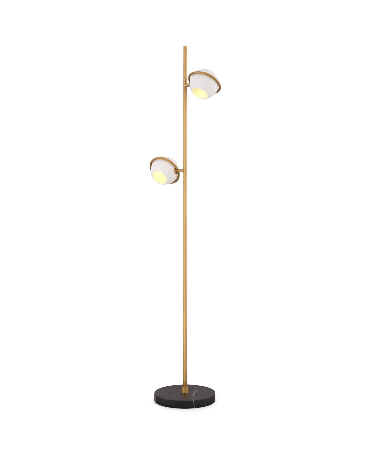 Aprillia Floor Lamp Antique Brass Finish