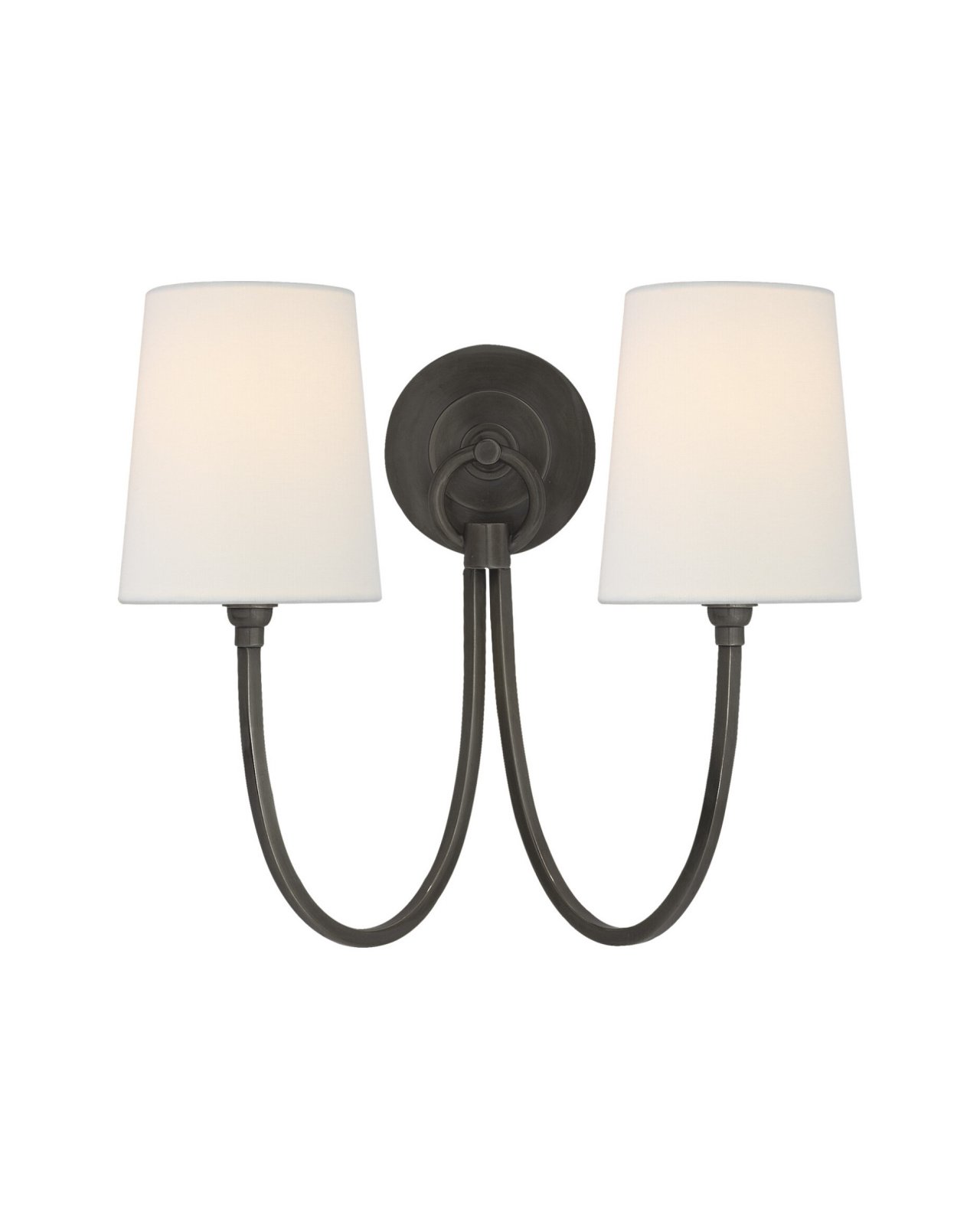 Reed Double Sconce Bronze/Linen