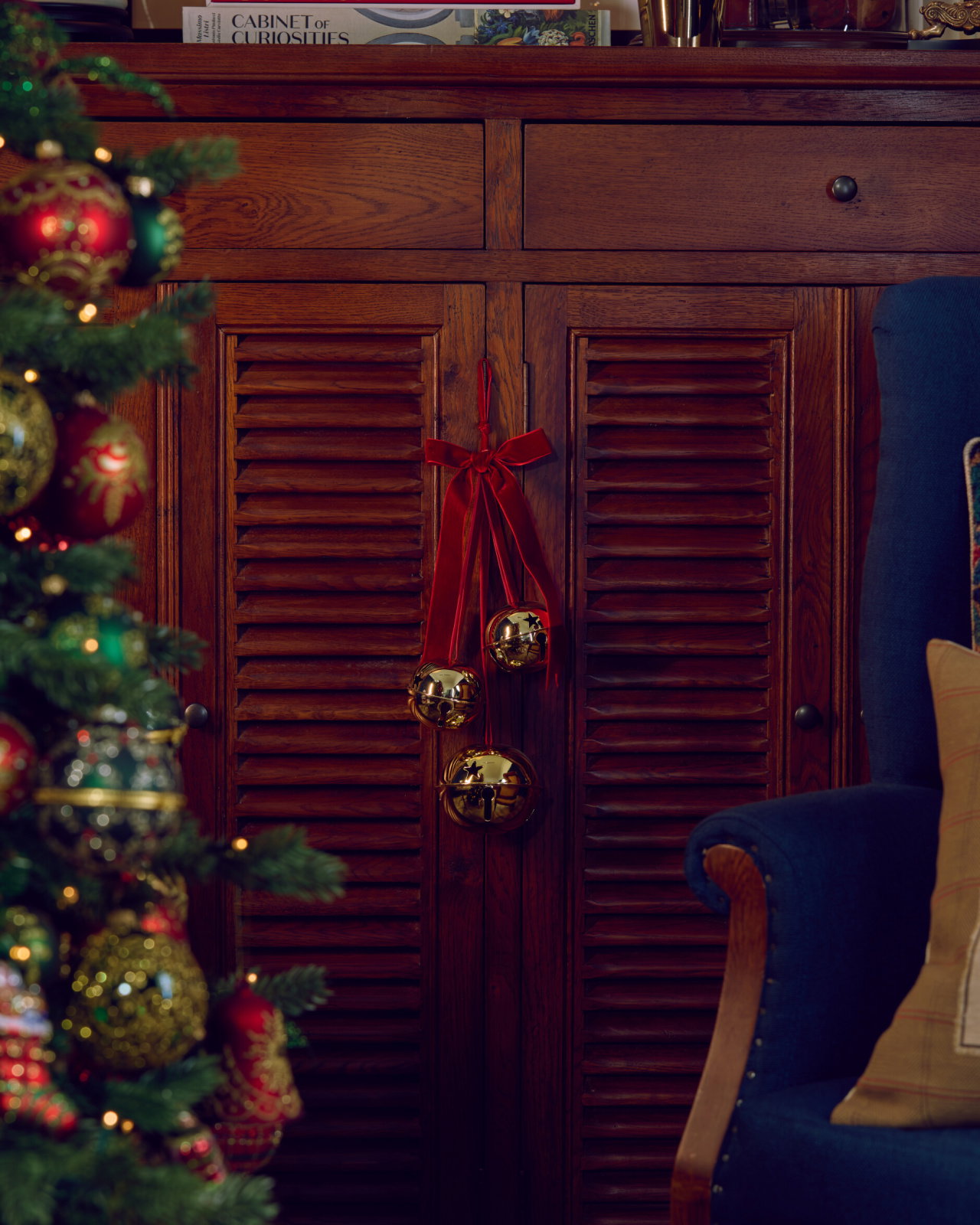 Jingle Bells Dekoration rot/gold