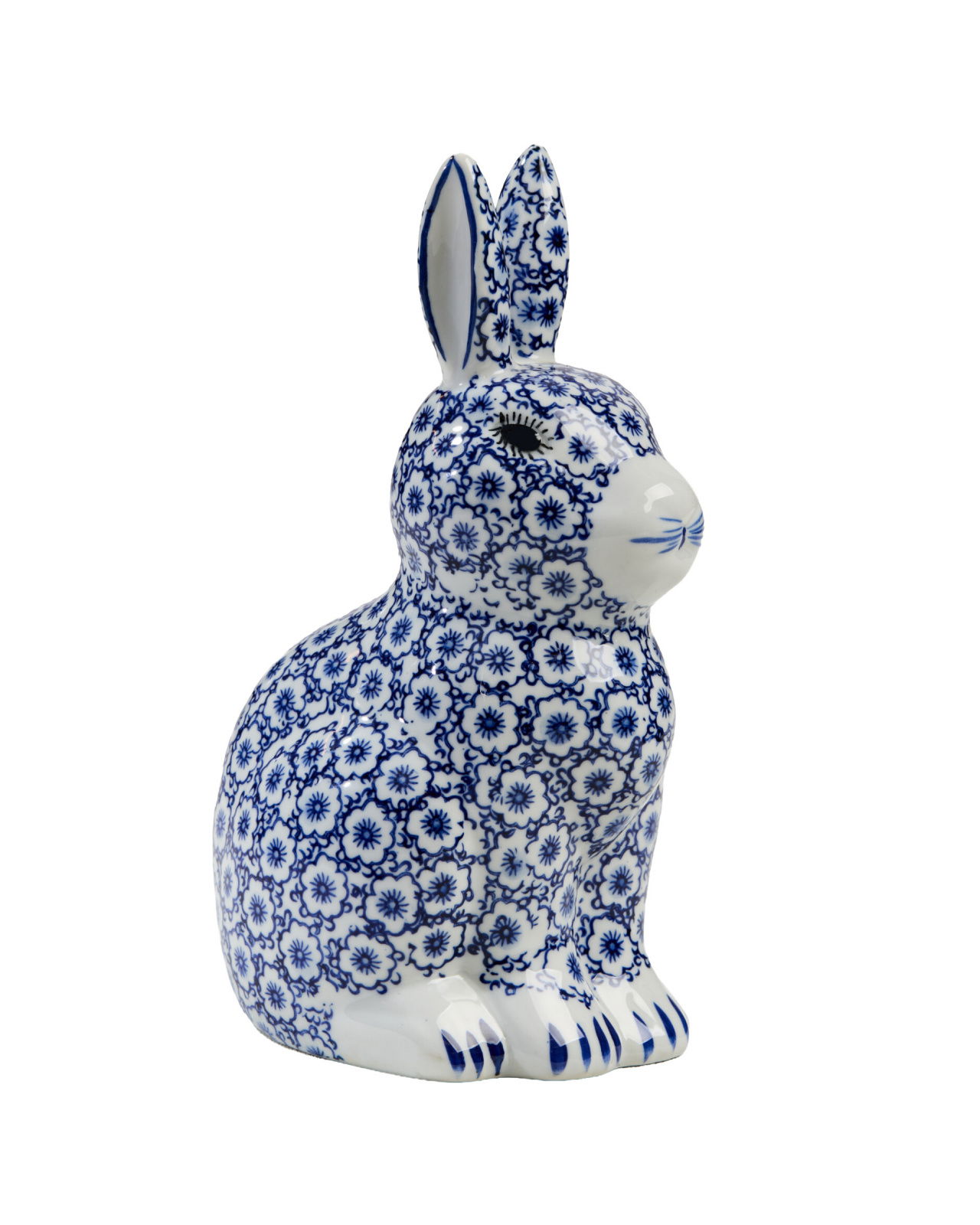 Estelle decoratiekonijn blauw/wit