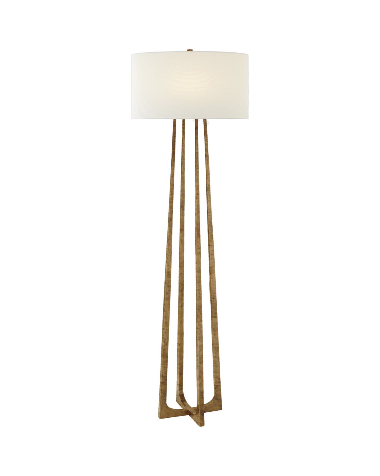 Scala Hand-Forged Floor Lamp Gilded Iron/Linen Large