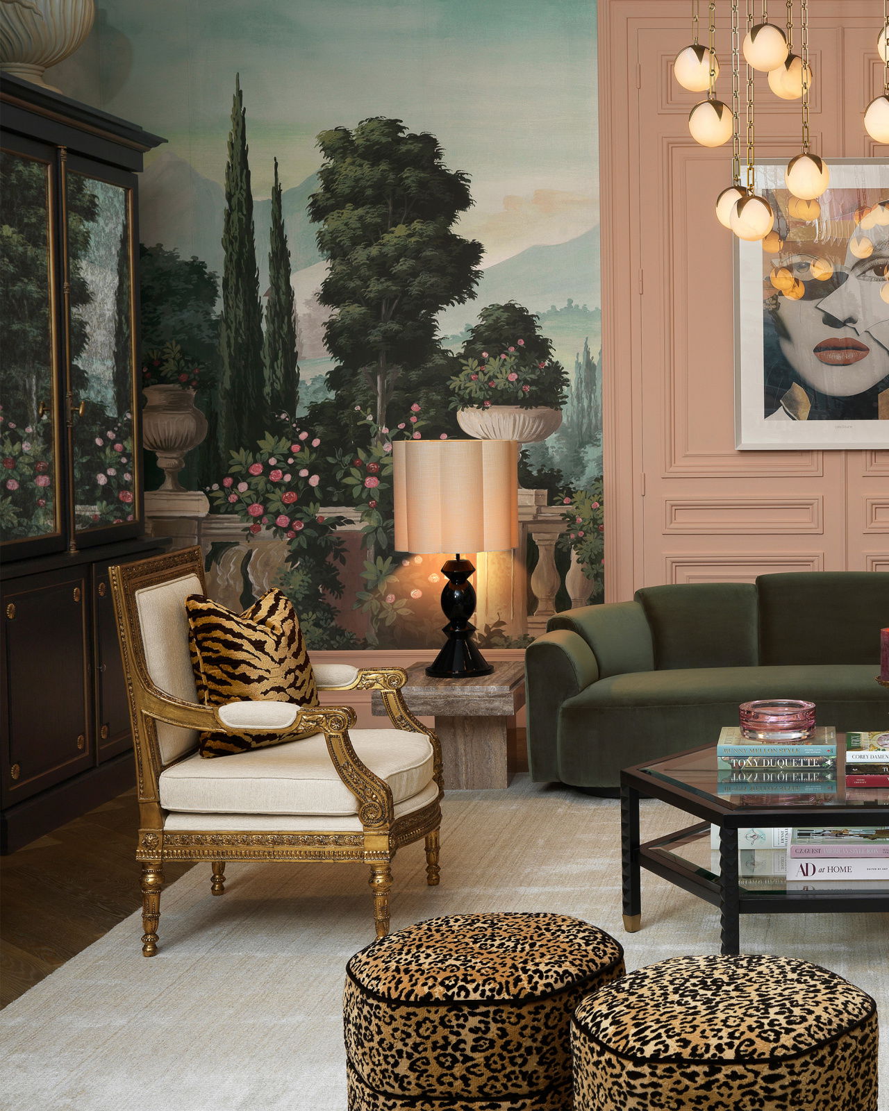 Dionne tafellamp zwart/wit