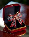 Clement Bow Brooch Red