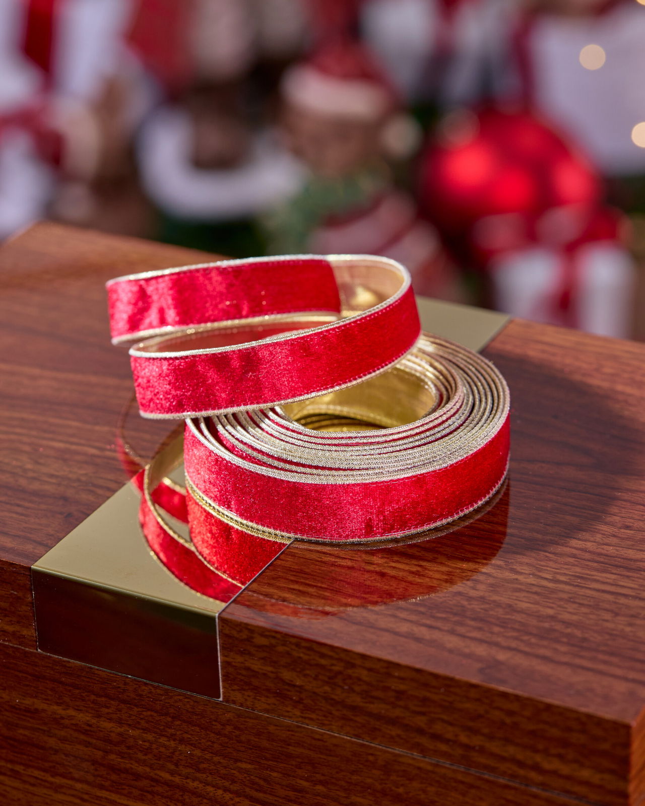 Clarence textiellint rood/goud 4,5m