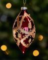 Patrice elongated teardrop burgundy